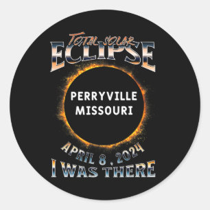 Solar Eclipse Perryville Missouri Ich war dort 202 Runder Aufkleber