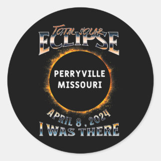 Solar Eclipse Perryville Missouri Ich war dort 202 Runder Aufkleber