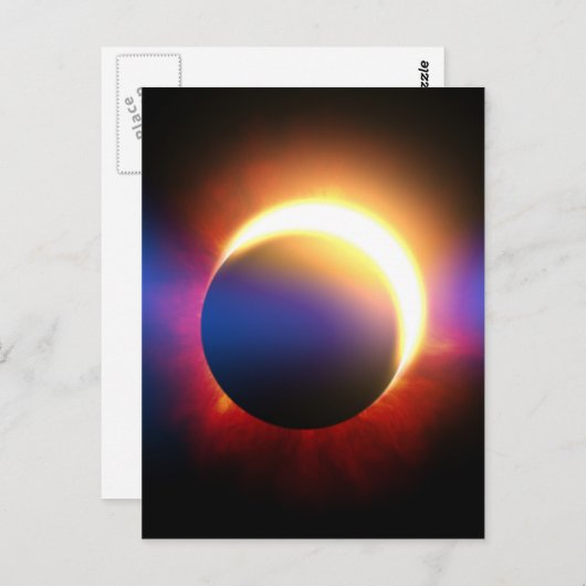 Solar-Eclipse Postkarte (Vorne/Hinten)