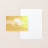 Solar Eclipse Real Metallic Gold Foil Print Folienkarte (Anzeige)