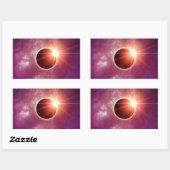 Solar-Eclipse Rechteckiger Aufkleber (Blatt)