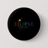 Solar-Eclipse-Regenbogen 2024 Gesamtsolaröklipse 4 Button (Vorderseite)