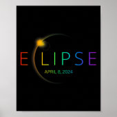 Solar-Eclipse-Regenbogen 2024 Gesamtsolaröklipse 4 Poster (Vorne)