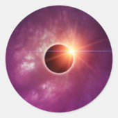 Solar-Eclipse Runder Aufkleber (Vorderseite)