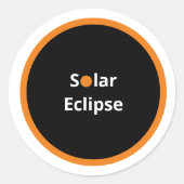 Solar-Eclipse Runder Aufkleber (Vorderseite)