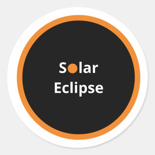 Solar-Eclipse Runder Aufkleber (Vorderseite)