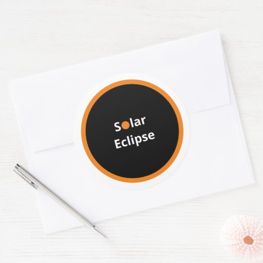 Solar-Eclipse Runder Aufkleber (Umschlag)