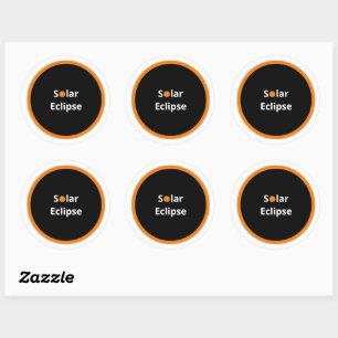 Solar-Eclipse Runder Aufkleber