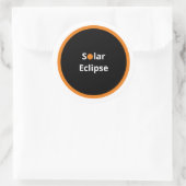 Solar-Eclipse Runder Aufkleber (Tasche)