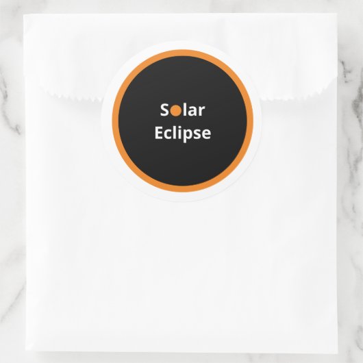 Solar-Eclipse Runder Aufkleber (Tasche)