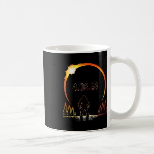 Solar Eclipse Sasquatch Totality 2024 Eclipse Kaffeetasse (Rechts)
