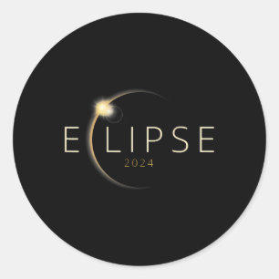 Solar-Eclipse-Shirt 2024 Gesamtsolares Eclipse 4 0 Runder Aufkleber