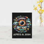 Solar Eclipse Shirt 2024 Karte (Gelbe Blume)