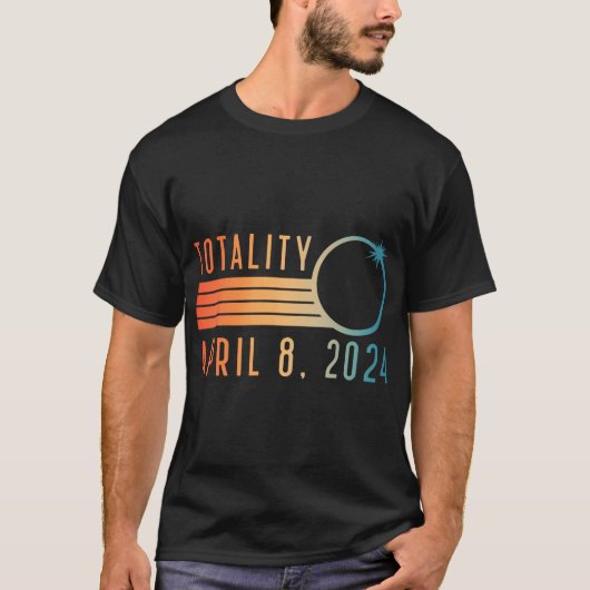 Solar Eclipse Shirt 8. April 2024 Totality Solar E (Vorderseite)