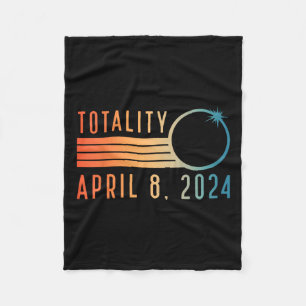 Solar Eclipse Shirt 8. April 2024 Totality Solar E Fleecedecke