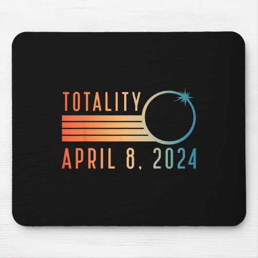 Solar Eclipse Shirt 8. April 2024 Totality Solar E Mousepad (Vorne)