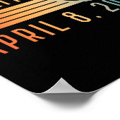 Solar Eclipse Shirt 8. April 2024 Totality Solar E Poster (Ecke)