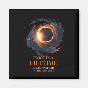 Solar-Eclipse-Shirt zweimal im Leben 2024 Solar E Magnet