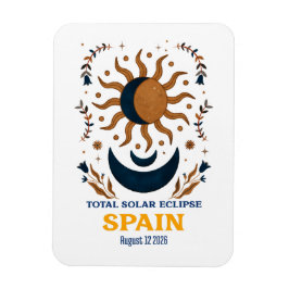 Solar Eclipse Spanien August 2026 insgesamt Magnet