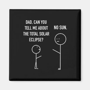 Solar Eclipse Strichmännchen Spaß Astrologie J Magnet