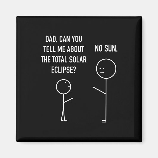 Solar Eclipse Strichmännchen Spaß Astrologie J Magnet (Vorne)