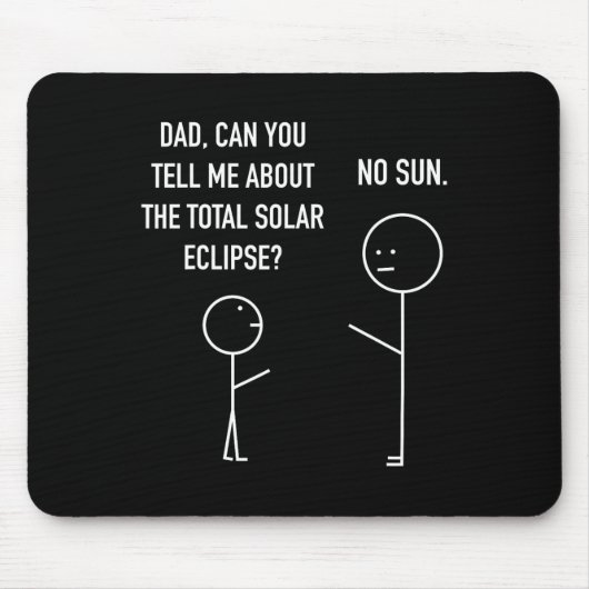 Solar Eclipse Strichmännchen Spaß Astrologie J Mousepad (Vorne)