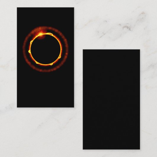 Solar-Eclipse Sun Moon Earth Science Visitenkarte (Vorne/Hinten)