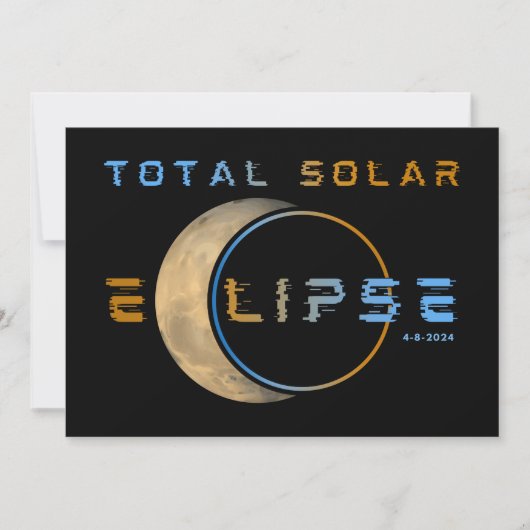 SOLAR ECLIPSE-SYSTEM INSGESAMT 8. APRIL 2024 EINLADUNG (Vorderseite)