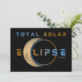 SOLAR ECLIPSE-SYSTEM INSGESAMT 8. APRIL 2024 EINLADUNG (Stehend Vorderseite)