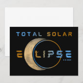 SOLAR ECLIPSE-SYSTEM INSGESAMT 8. APRIL 2024 EINLADUNG (Vorne/Hinten)