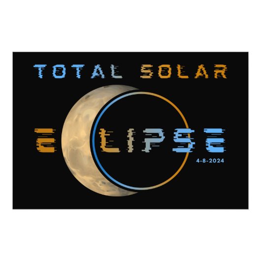 SOLAR ECLIPSE-SYSTEM INSGESAMT 8. APRIL 2024 FOTODRUCK (Vorne)