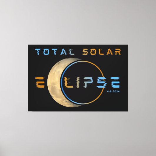 SOLAR ECLIPSE-SYSTEM INSGESAMT 8. APRIL 2024 LEINWANDDRUCK (Vorderseite)