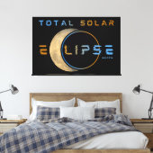 SOLAR ECLIPSE-SYSTEM INSGESAMT 8. APRIL 2024 LEINWANDDRUCK (Insitu (Schlafzimmer))