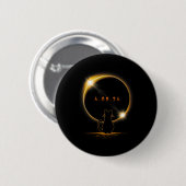 Solar Eclipse T Cat Wearing Solar Eclipse Brille Button (Vorne & Hinten)