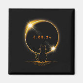 Solar Eclipse T Cat Wearing Solar Eclipse Brille Magnet (Vorne)