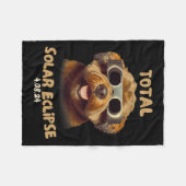 Solar Eclipse T Hunde mit Sonnenbrille Fleecedecke (Vorderseite (Horizontal))