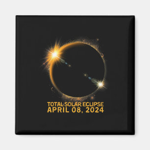 Solar-Eclipse-T-Shirt 2024 Gesamtsolarausstoß 4,08 Magnet