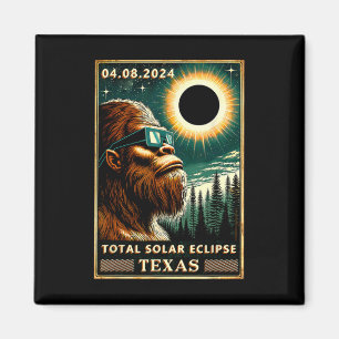 Solar Eclipse Texas 2024 Bigfoot Eclipse Gle Magnet