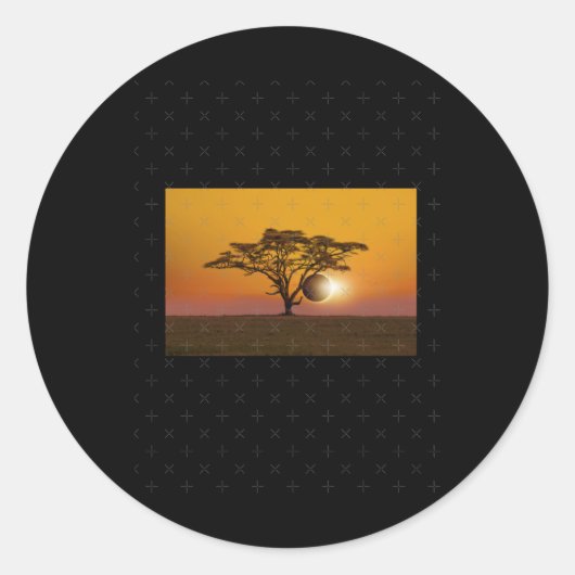 Solar Eclipse Thru Tree Sticker (Vorderseite)