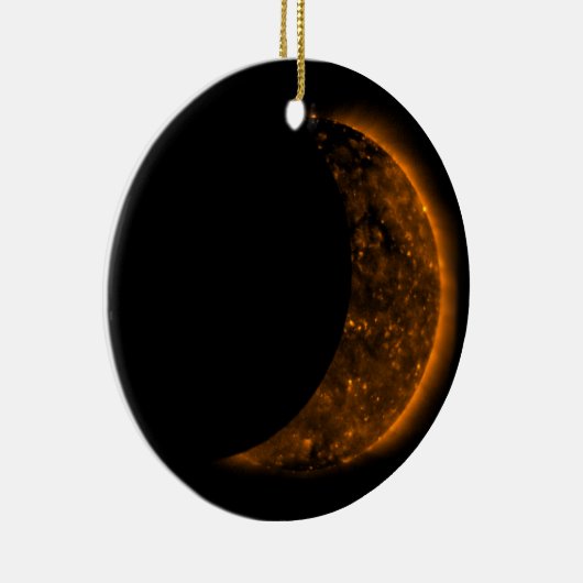 Solar Eclipse Transit Keramik Ornament (Rechts)