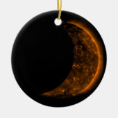 Solar Eclipse Transit Keramik Ornament (Vorne)