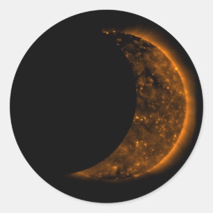 Solar Eclipse Transit Runder Aufkleber
