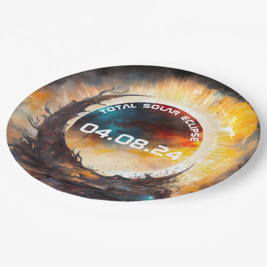 Solar Eclipse Viewing Party Pappteller (Schrägansicht)