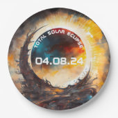 Solar Eclipse Viewing Party Pappteller (Vorderseite)