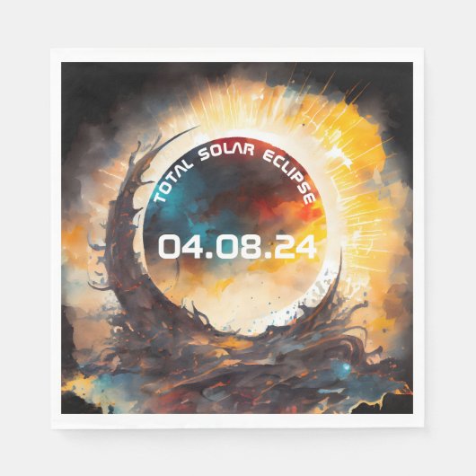 Solar Eclipse Viewing Party Serviette (Vorderseite)