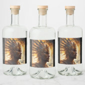 Solar Eclipse Warrior King - Set von 6 Alkoholflaschenetikett (Flaschen)