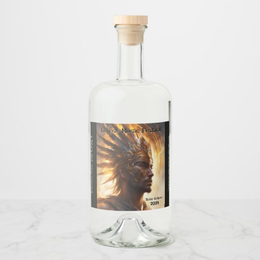 Solar Eclipse Warrior King - Set von 6 Alkoholflaschenetikett (Vorderseite)