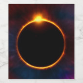 Solar Eclipse Wine Label Weinetikett (Einzelnes Label)
