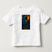 Solar Eclipse Wolf Starry Night Wildern Kleinkind T-shirt (Vorderseite)