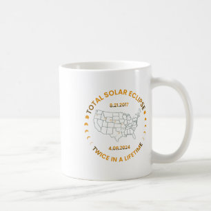 Solar-Eclipse zweimal im Leben 2024 Gesamtsolaranl Kaffeetasse